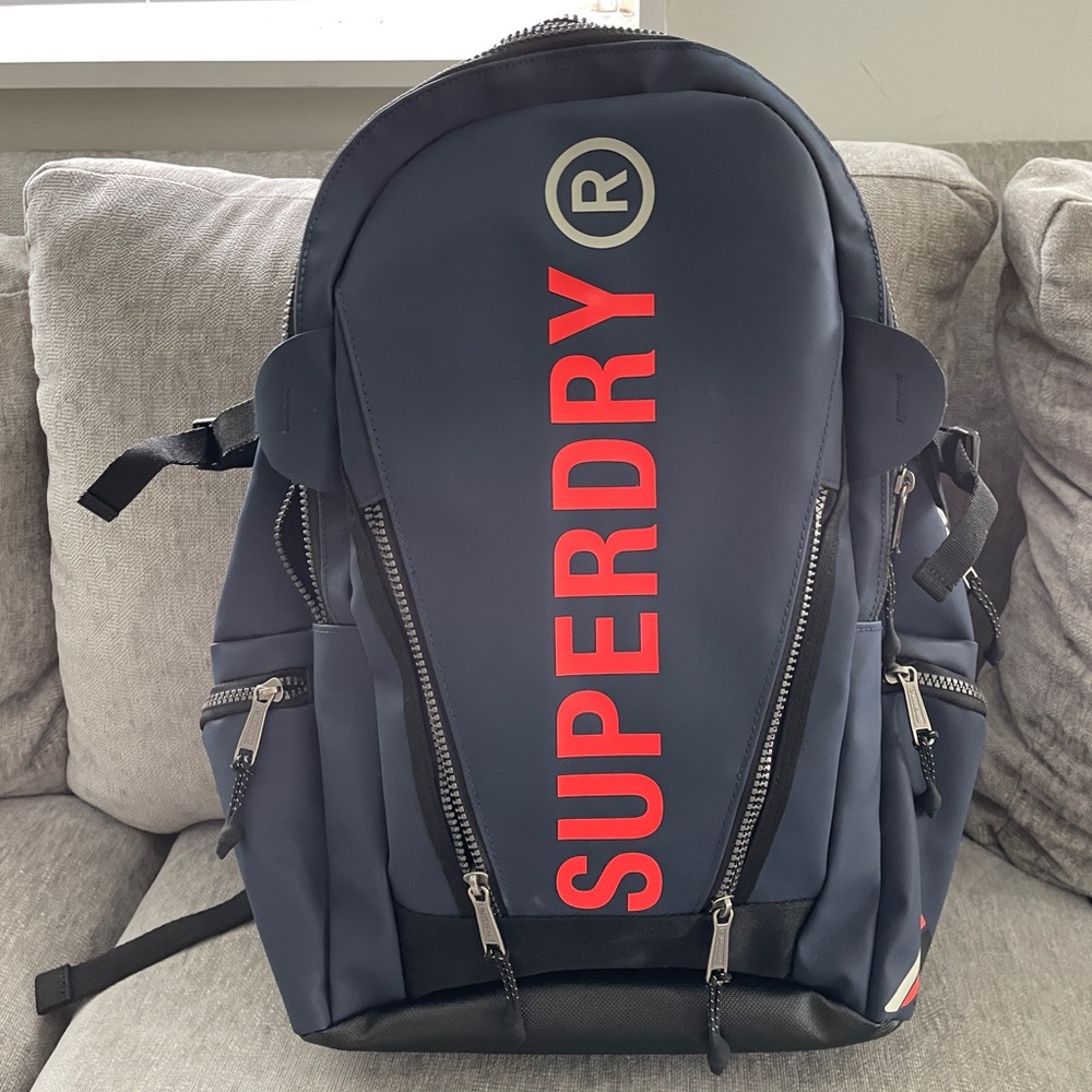 SOLD NWT Superdry Navy Blue Tarp Rucksack backpack OBO